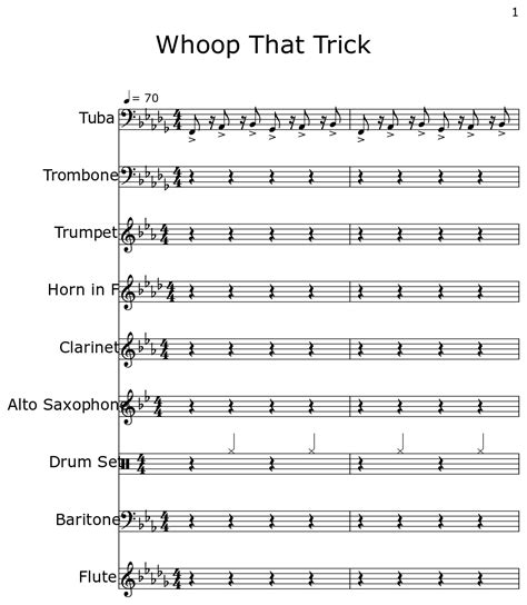 Whoop That Trick - Sheet music for Tuba, Trombone, Trumpet, Horn in F ...