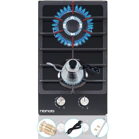 Buy 12 Inches Stove High Cooktop Hob Stove Top 2 Burners Range Double ...