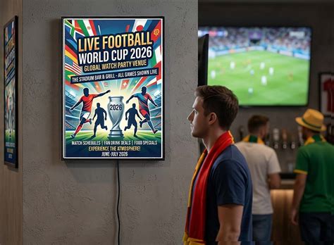 World Cup A2 LED Poster Frames - Printed Today