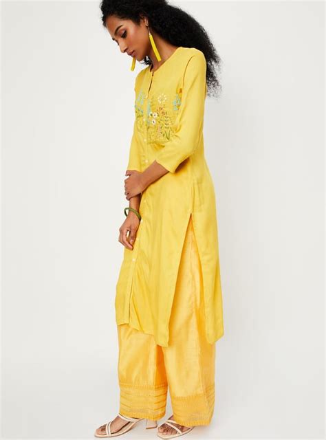 Buy Women Embroidered Round Neck Straight Kurta Online at just Rs. 599. ...