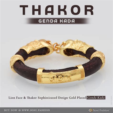 Brown Leather Genda Kada for Men | Stylish Men’s Bracelet – Soni ...