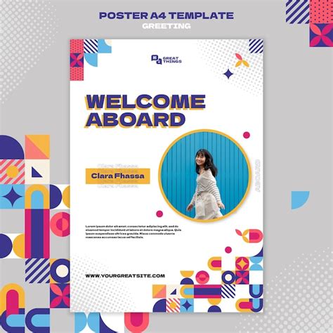 Greeting card poster template | Free PSD