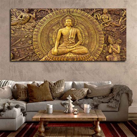 Shop Buddha Painting Canvas Wall Art at Vibecrafts