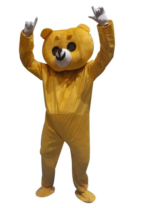 Buy Funny Yellow Prank Bear Mascot for Adults in Free Size Online in ...