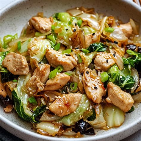 Chinese Chicken Cabbage Stir-Fry Recipe