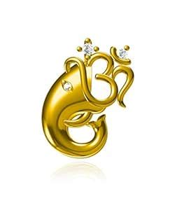 Buy Exxotic Gold Plated 925 Sterling Silver American Diamonds Ganpati ...