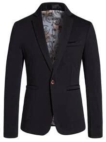 Manfinity Men Single Button Double Pocket Blazer | SHEIN USA