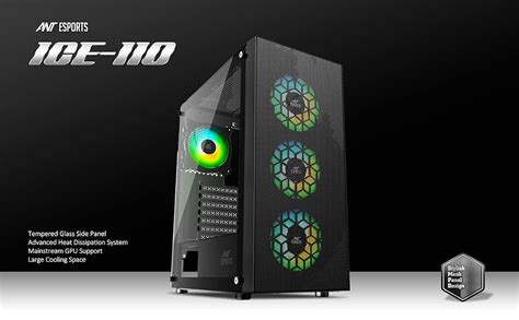 Amazon.in: Buy Ant Esports Alloy Steel ICE-110 Mid-Tower Computer Case ...