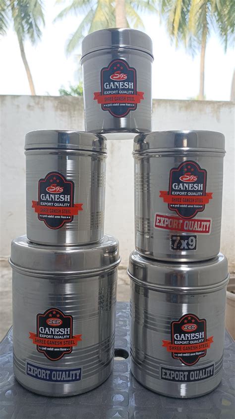 Buy Tactware Stainless Steel Kitchen Storage Box/Container Set/Dibba ...