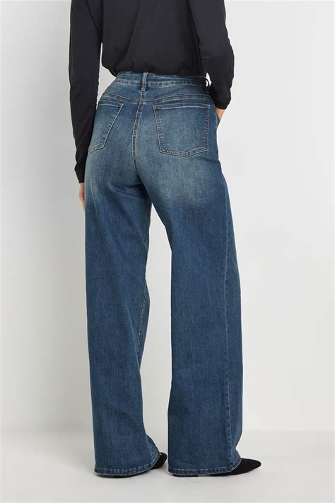 LTS MADE FOR GOOD Tall Blue Wash Wide Leg Jeans | Long Tall Sally