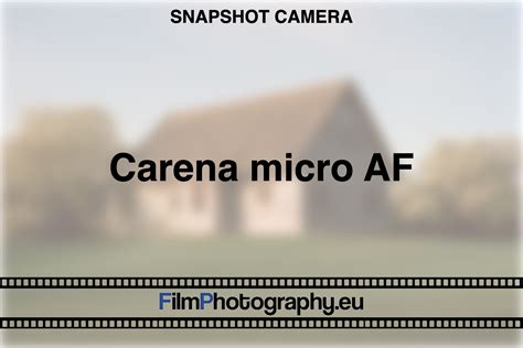 Carena 35F - Guide for the 35mm camera