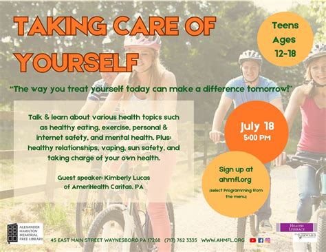 Taking Care of Yourself - Teen Health Program, 45 E Main St, Waynesboro ...
