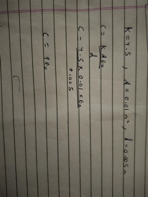 given a dielectric material with a dielectric constant of 4.5 ...