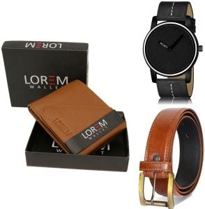 LOREM Belt, Wallet & Watch Combo Price in India - Buy LOREM Belt ...