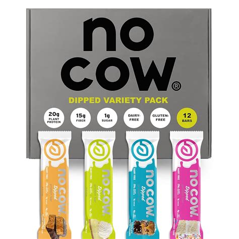 No Cow High Protein Bars, Dipped Variety Pack - India | Ubuy
