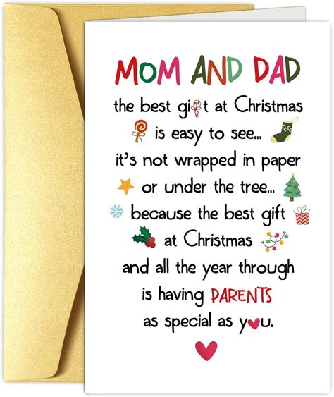 Obbyidk Adorable Christmas Card for Dad Mom, Holiday Card from Son ...