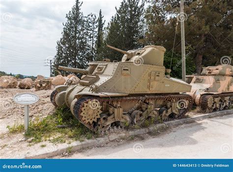 American M3 Lee Tank is on the Memorial Site Near the Armored Corps ...