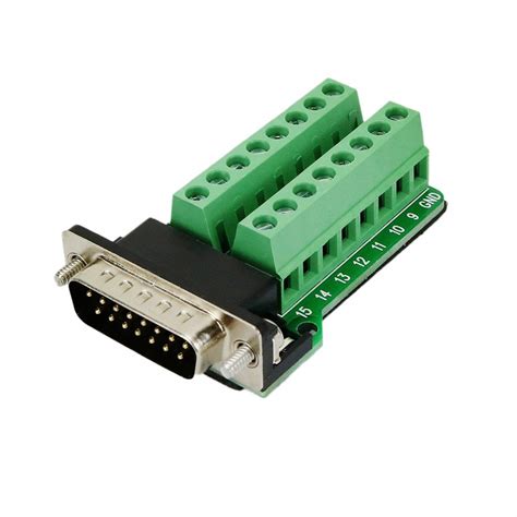 Twinkle Bay D-SUB DB15 Male 15 pin to Terminal Breakout Board Connector ...