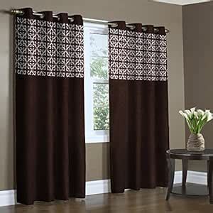 Buy Home Candy Stylish Dual Panel Brown Long Door Curtains- Set of 2 ...