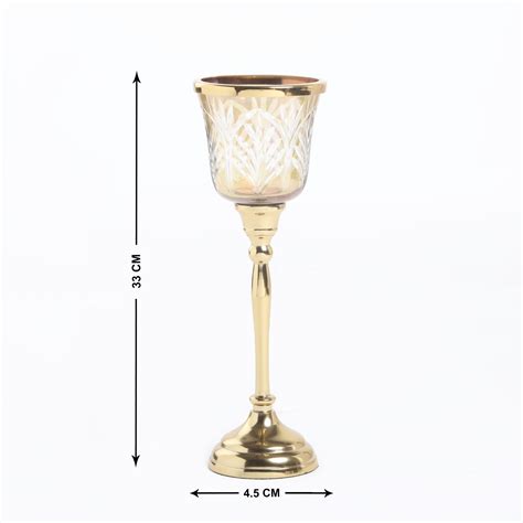 Buy Hoovu Glass Pedestal Votive Holder from Home Centre at just INR 1199.0