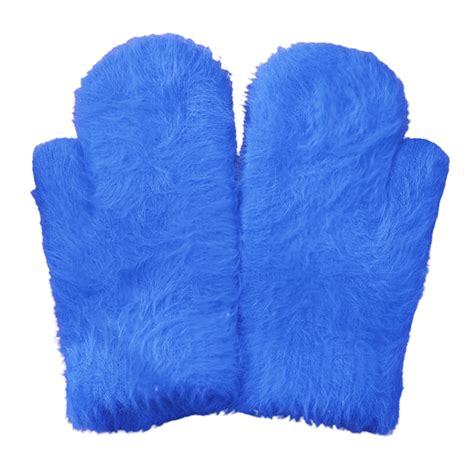 1 Pair Adults Mittens Thickened Stretchy Soft Fuzzy Cozy Cold Resistant ...