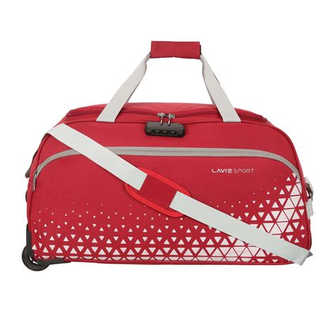 Lavie Sport 62 cms Anti-theft Arrow Wheel Duffle Bag | Red – Lavie World