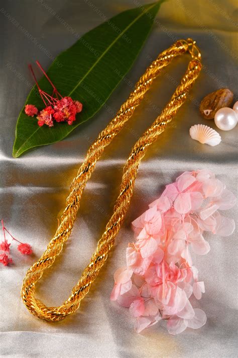 1 Gram Gold Plated Rassa Cool Design Superior Quality Rope Chain For M ...