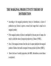 Image result for Marginal Productivity Theory Explained