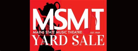 Maine State Music Theatre Yard Sale, 22 Elm Street, Brunswick, ME ...