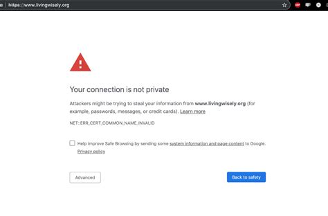 Your Connection Is Not Private Chrome Fix 的图像结果