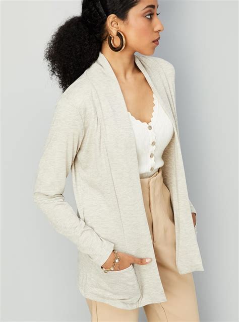 Buy Women Solid Open-Front Shrug Online at just Rs. 499.0 ...