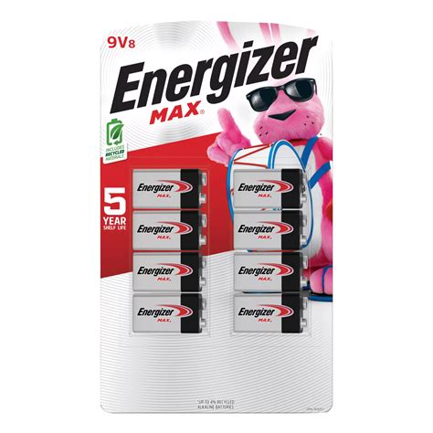 Energizer Max 9V Alkaline Batteries Pack, 8 ct | BJ's Wholesale Club