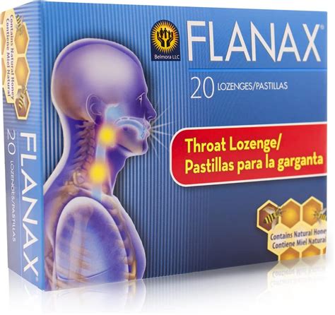 Amazon.com: Flanax Pastillas para aliviar la tos y la garganta, 20 unidades (paquete de 3 ...