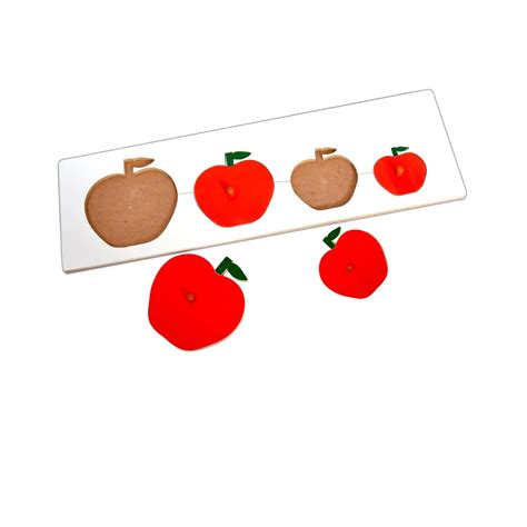 Buy Kidken Montessori Size Variation Inset Learning Board - Apple ...