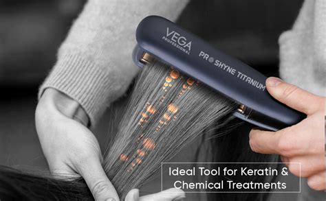VEGA PROFESSIONAL Pro-Shine Titanium Hair Straightener with 38mm Wide ...