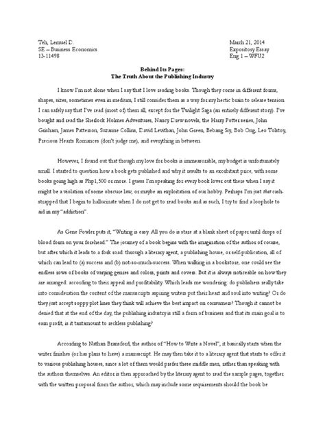 Image result for Expository Essay Writing Samples