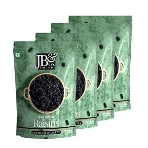 JB&CO - Afghan Seedless Black Raisins (Kali Kishmish) Dry fruits | 4 ...