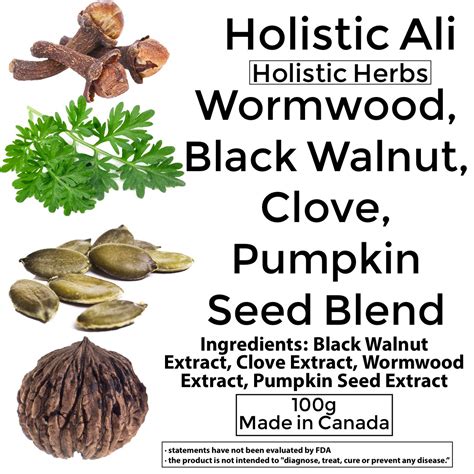 Wormwood + Black Walnut w/ Clove & Pumpkin Seed 100g – Holistic Thingz