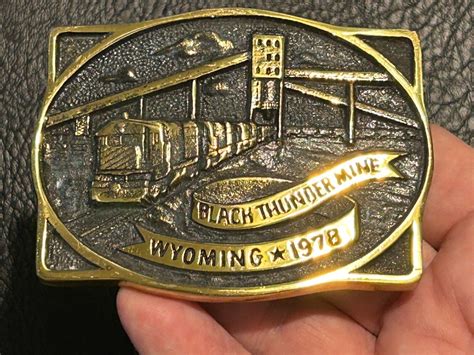 1978 BLACK THUNDER MINE, WYOMING BELT BUCKLE, Heritag… - Gem