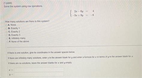 Image result for Solve the System Using Row Operations