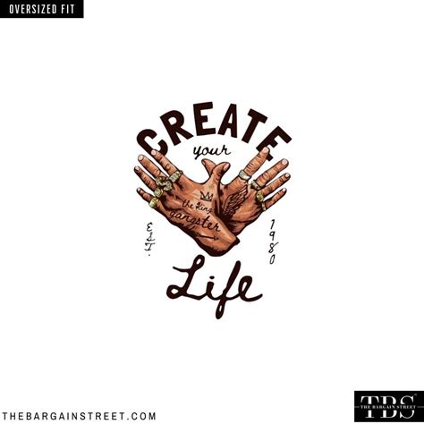 White Create Life Oversized Tshirt – TBS-THEBARGAINSTREET