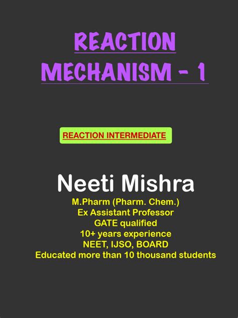 Reaction Mechanism | PDF | Chemical Reactions | Chemistry