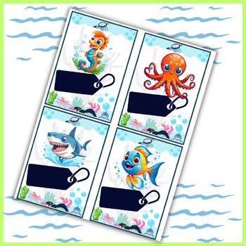 Editable Ocean Theme Name Tags|LABELS|Under The Sea Classroom Decor ...