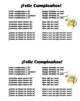 Spanish Happy Birthday Song - 3 Verses - Feliz Cumpleanos by Sue Summers