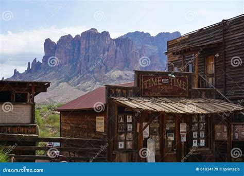 Main Street of Goldfield Ghost Town - Arizona, USA Editorial Stock ...