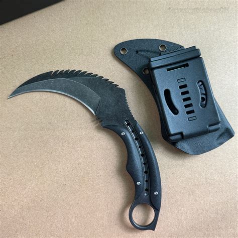 Karambit Fixed Blade Knife Mirror Light Karambits Claw Hunting Knives ...