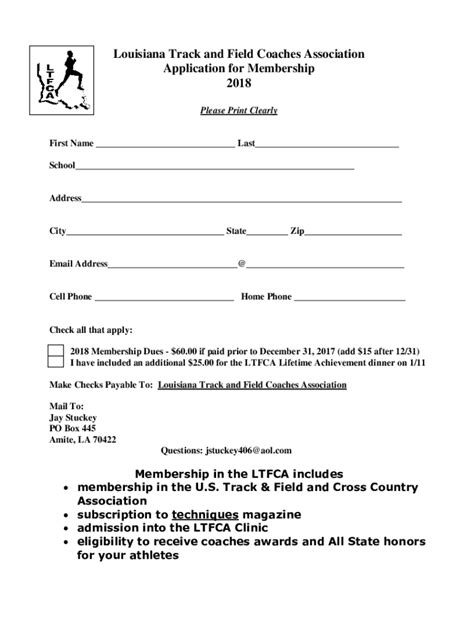 Fillable Online Printable Coaches Membership Form Fax Email Print ...