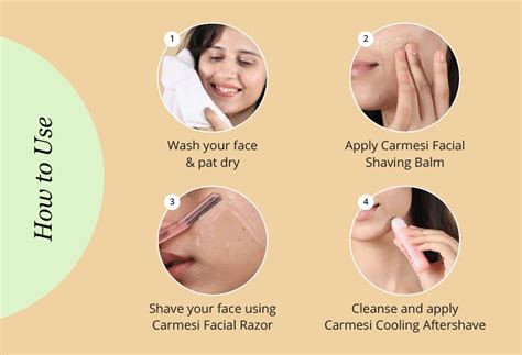 Pre & Post Shave Balm for Women – Facial Shaving Balm – Carmesi