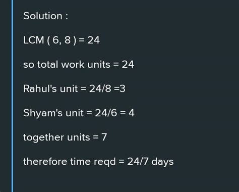 ram can build a table in 6 days while shyam can build that same table ...