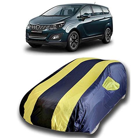 CREEPERS Water Resistant Car Cover for Mahindra Marazzo M4 8Str (Strips ...